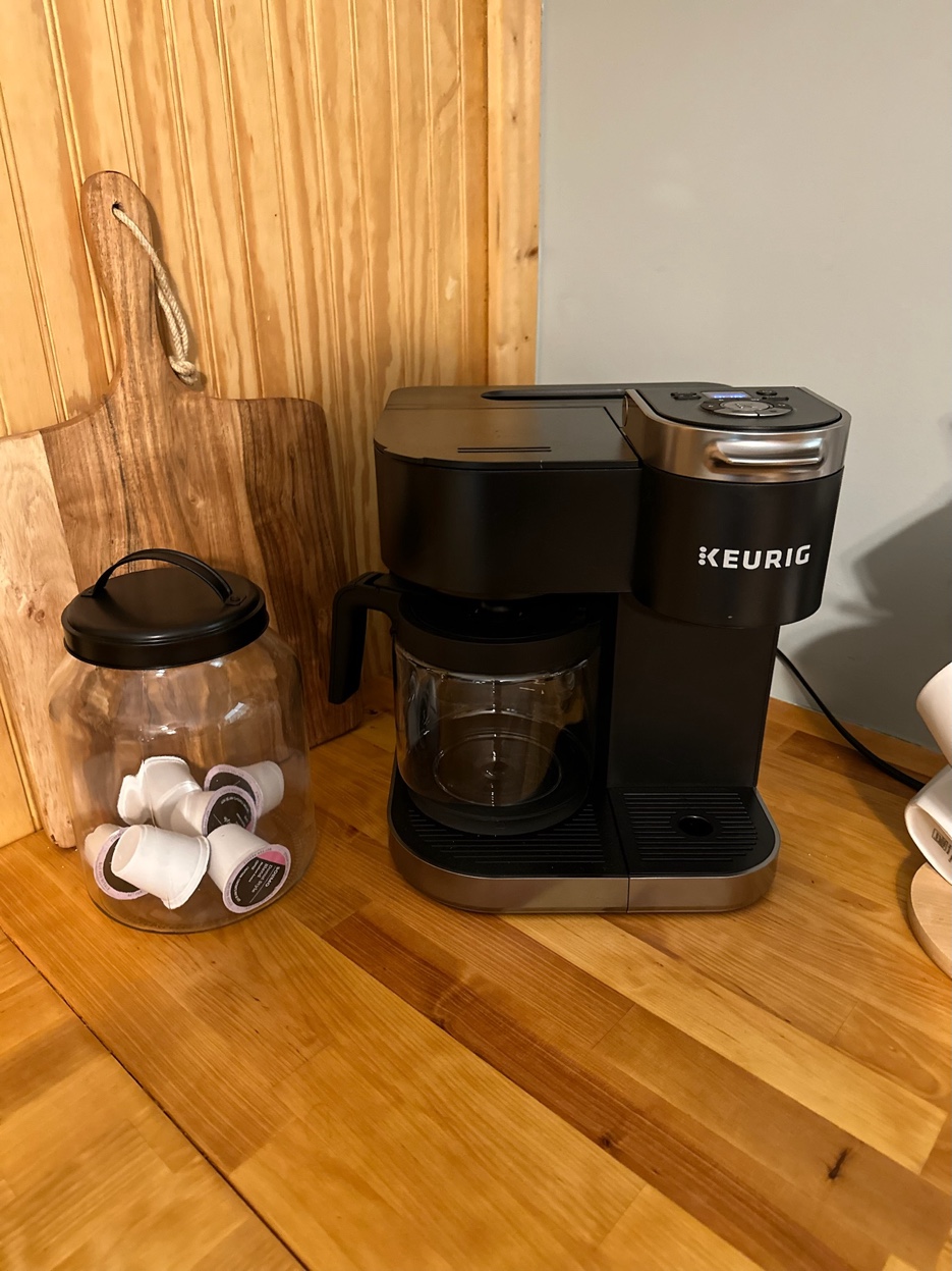 Full kitchen with dining area